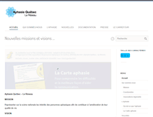 Tablet Screenshot of aphasiequebec.org